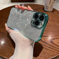Square Glitter Plating Case for iPhone 11-16 Pro Max Mini XR XS Clear Cover