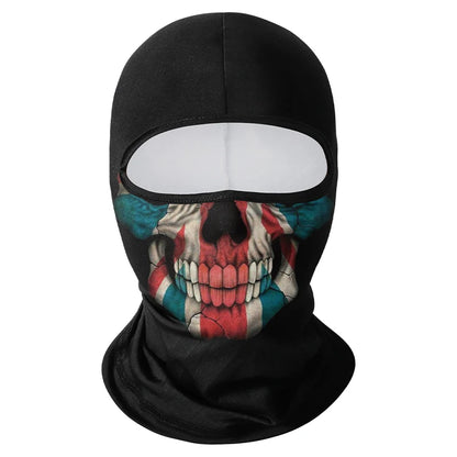 Motorcycle Balaclava Windproof Skull Full Face Mask Neck Liner Ski