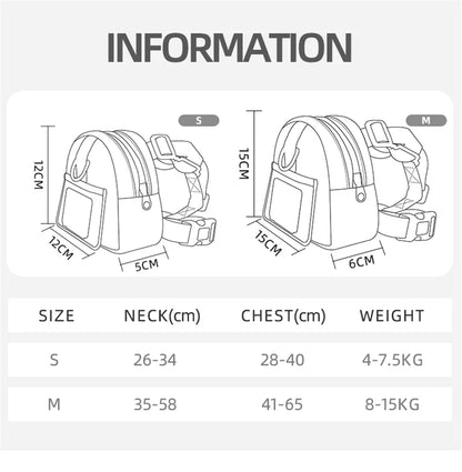 Waterproof Dogs Puppy Bag Outdoor Travel Backpack with Harness & Collar
