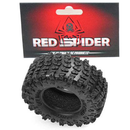 4pcs 1.3 Wheels Soft Sticky Rubber Tires for 1/24 1/18 SCX24 TRX4M Crawler