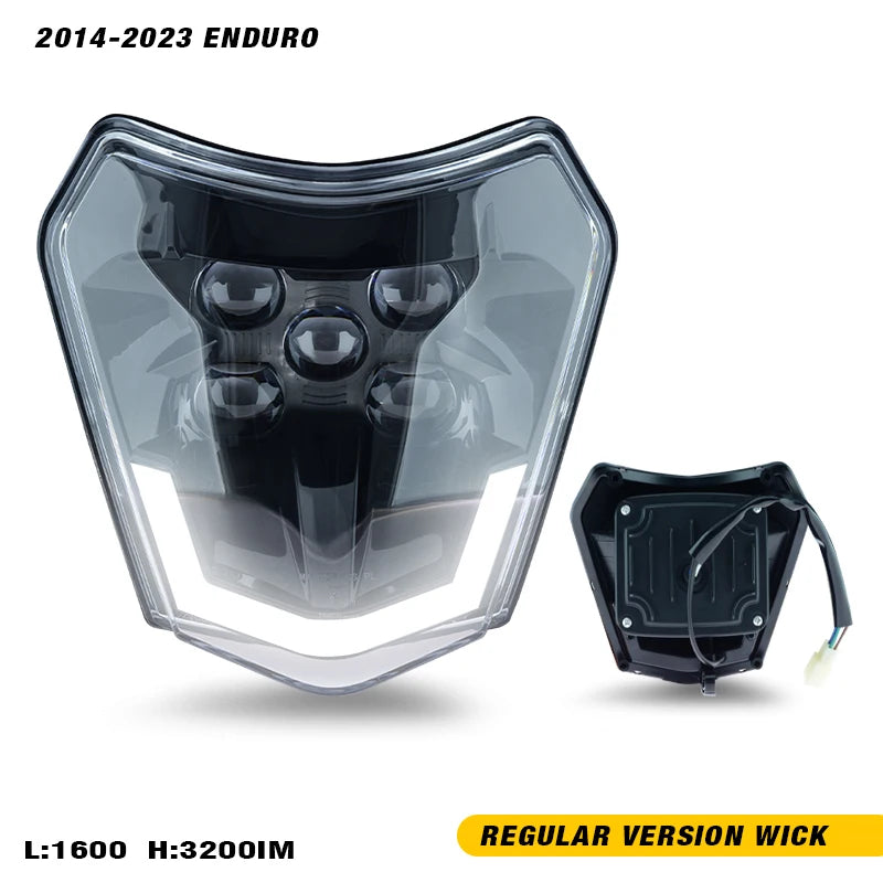 POWERZONE KTM EXC SXF XCW Headlight for Dirt Bike Enduro Motocross 2014-2023