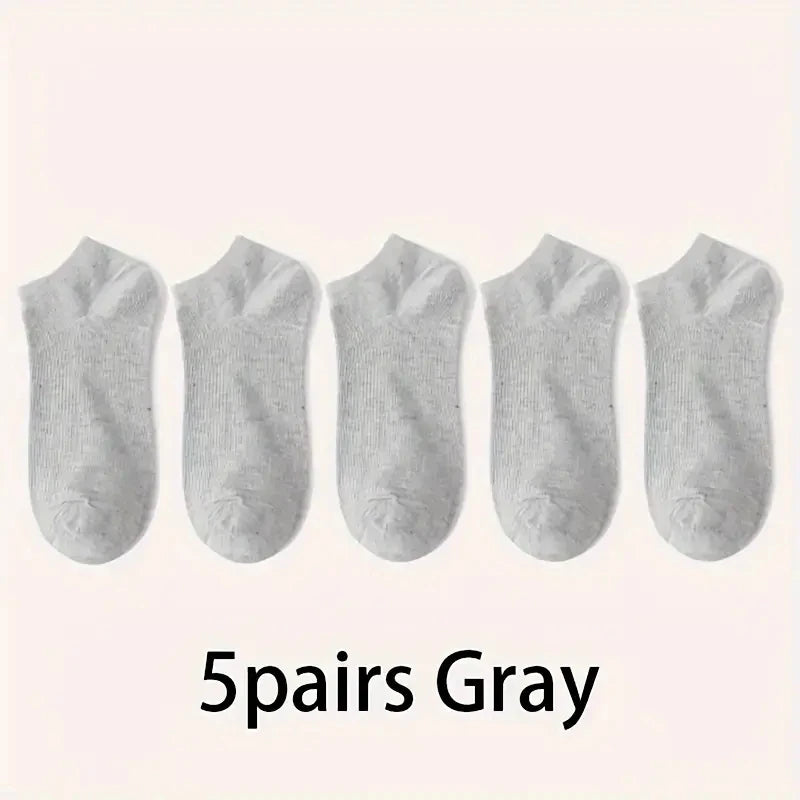 5/10-Pack Unisex Comfort-Fit Ankle Socks Lightweight Breathable Sports Wear