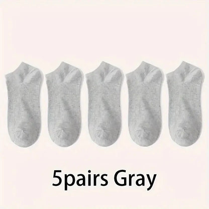 5/10-Pack Unisex Comfort-Fit Ankle Socks Lightweight Breathable Sports Wear