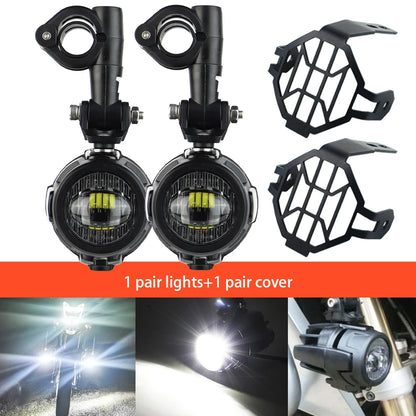 Auxiliary Lights LED Spot Driving Fog Lights for R1200GS F800GS K1600 Universal Motorcycle 40W 6000K Fog Lamps-EXPROTAS