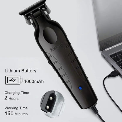 Kemei KM-2299 Hair Trimmer Cordless USB Rechargeable Professional Clipper