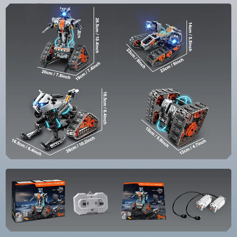 724Pcs Technical Programming RC Robot Building Toy City Racing Car