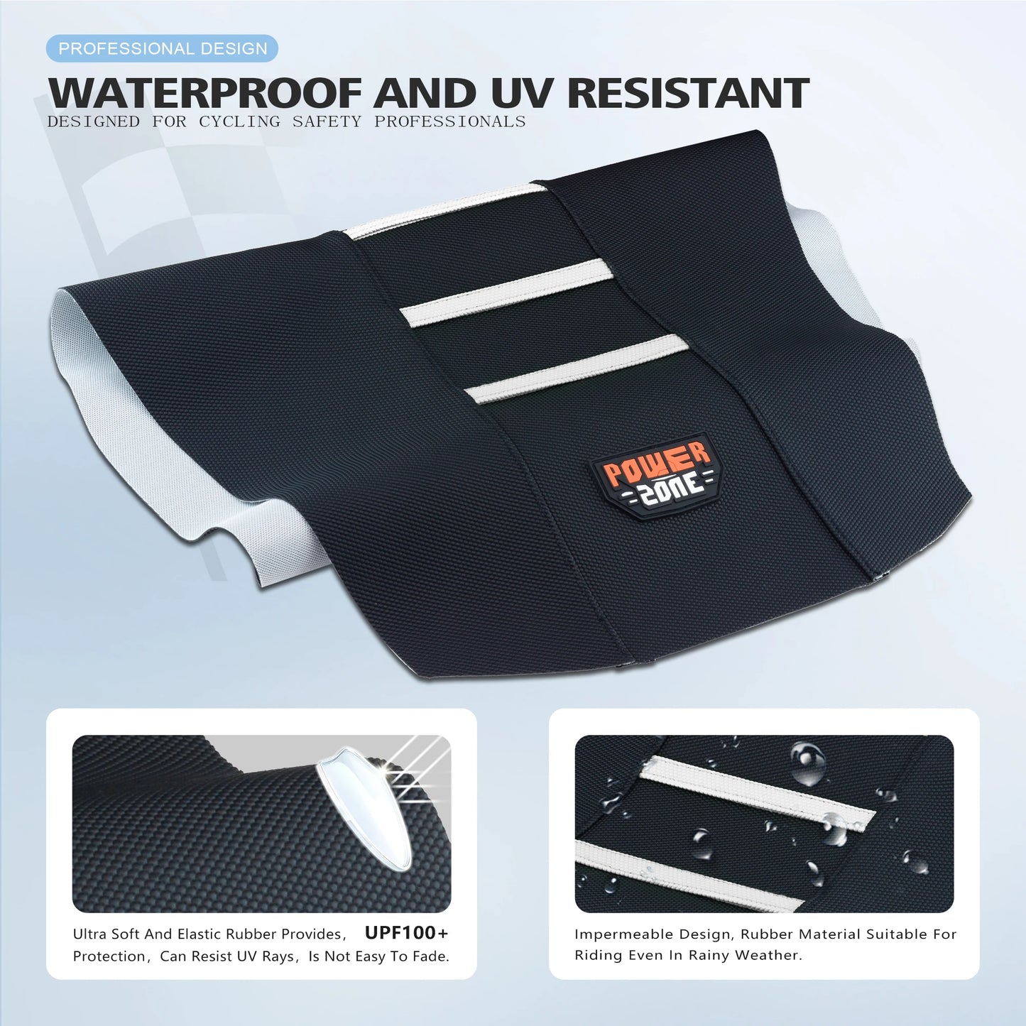 Ribbed Motorcycle Seat Cover Soft Waterproof Anti-Slip for SXF EXC Universal