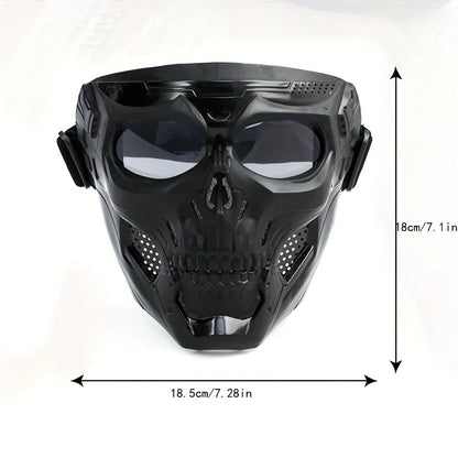 Motorcycle Skull Mask Goggles Windproof Outdoor Riding Glasses Tactical