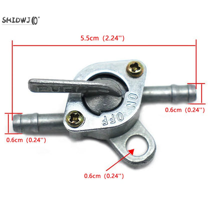Universal Inline Petcock 55mm 6mm Fuel Tap for Motorcycle/Quad/Lawnmower
