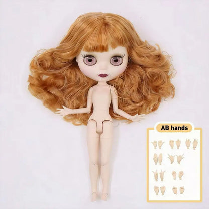 ICY DBS Blythe Doll White Skin Joint Body Colourful Hair Matte Face DIY Dress Up
