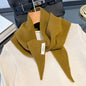 Korean Triangle Scarf Women Wool Knitted Triangular Headscarf Warm Shawl