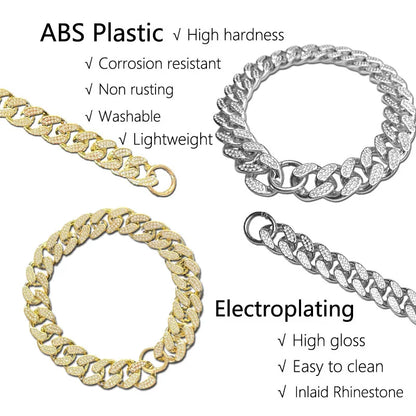 Stylish Dog Collar Chain Necklace for Pets Decorative Stainless Steel Accessory