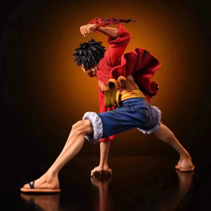 18cm One Piece Monkey D Luffy Battle Style Figure PVC Anime Action Model Toy