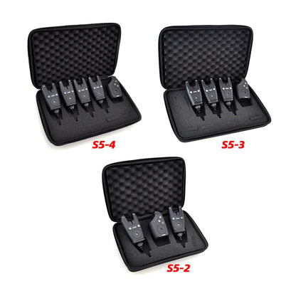 Hirisi Wireless Carp Fishing Alarm Set Waterproof, Fishing Bite Alarms Fishing Bite Indicator Fishing Accessories S5-EXPROTAS
