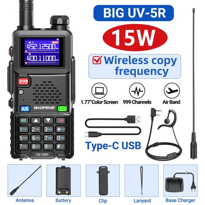 Baofeng UV 5RH 10W Walkie Talkie Long Range Air Band Ham Radio