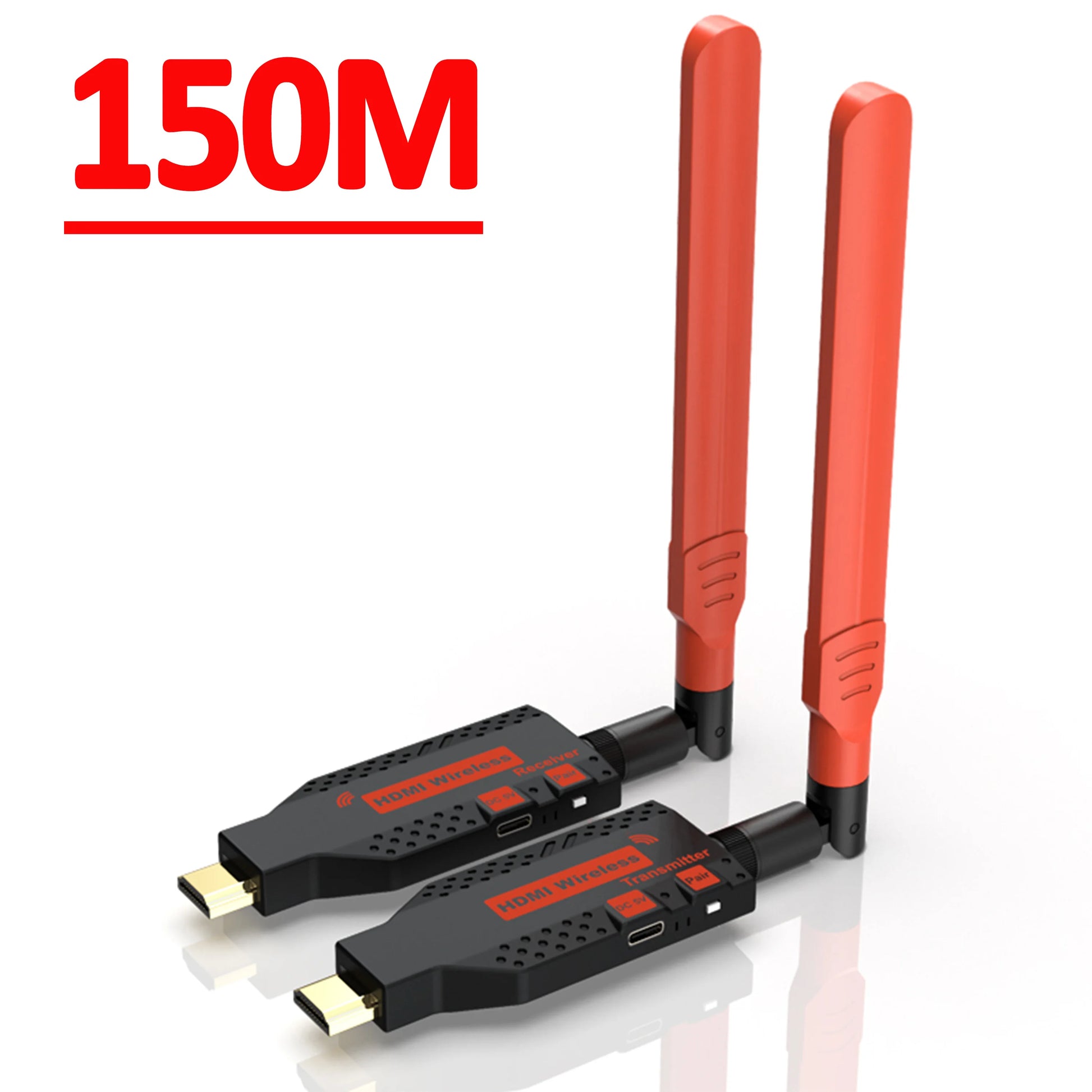 1080P 150m Wireless HDMI Extender 1 TX to 4 Splitter Video Transmitter Receiver for PS4 Camera Laptop PC to TV Monitor Projector-EXPROTAS