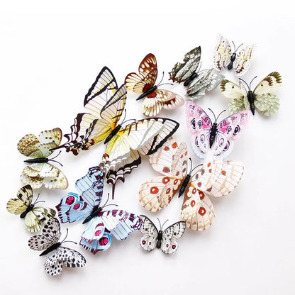 12Pcs 3D Butterfly Wall Stickers Decor for Kids Room Home Art