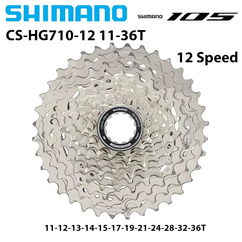 Shimano 105 12-Speed Road HG Cassette CS-R7101-12 / CS-HG710-12 Options
