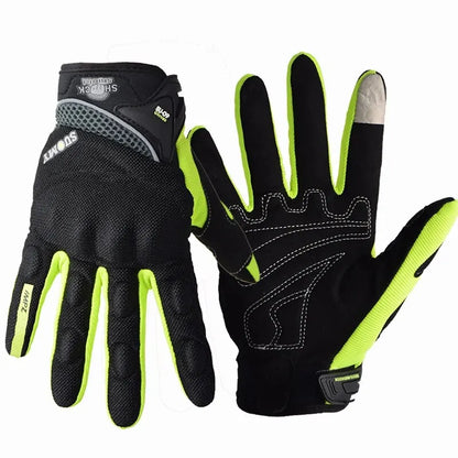 Black SUOMY Racing Motorcycle Gloves Full Finger Breathable Anti-Slip S-XXL