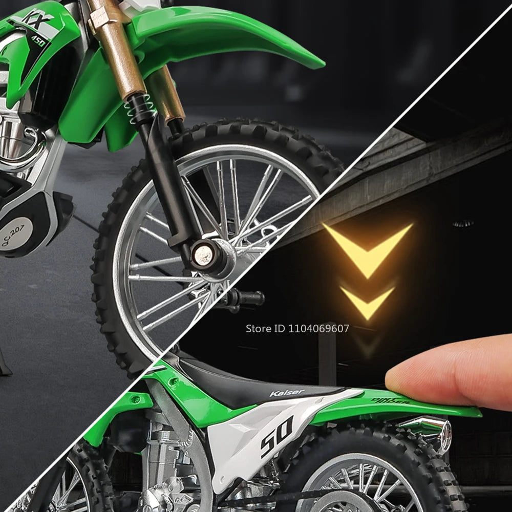 1:12 Kawasaki KX450 Motorcycle Model Diecast Toy Bike Alloy Motocross