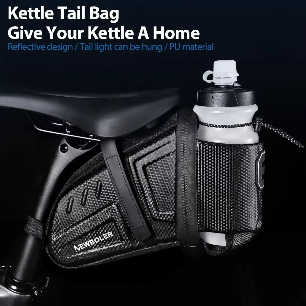 Bicycle Saddle Bag Waterproof Rear Bike Storage Bottle Holder Pannier