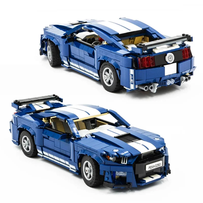 NEW Creative Expert MOC 10265 Mustangs Shelby GT500 Super Sports Cars Mustangs Building Blocks Set Fords Model DIY Bricks Toys-EXPROTAS