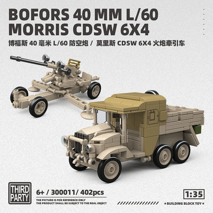 M3A1 Scout Car M6 Truck M22 Locust WW2 Normandy Building Blocks Military Brick Set Gift