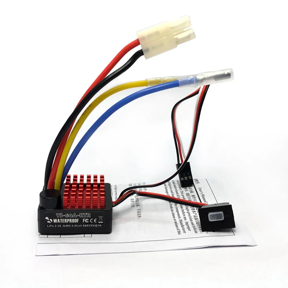 RC Car 540 Brushed Motor ESC Combo 55T 45T 35T 60A for 1/10 Crawler