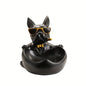 Bulldog Statue Storage Box Cool Dog Resin Animal Decoration Art
