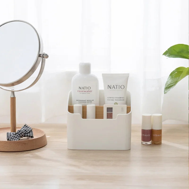 Desktop Storage Organizer Box for Remotes Tissues Cosmetics Office Supplies