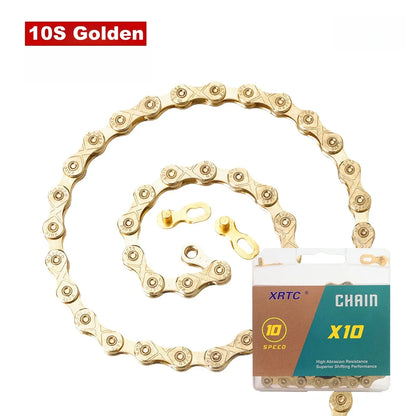 10 Speed Bike Chain 116 Links MTB Road Bicycle Chain 1/2x11/128 Inch