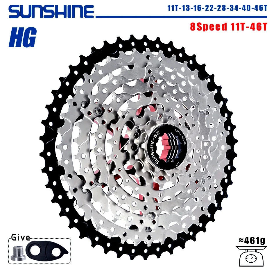 SUNSHINE 8-12 Speed MTB Cassette 11-52T HG Bicycle Sprocket for Shimano