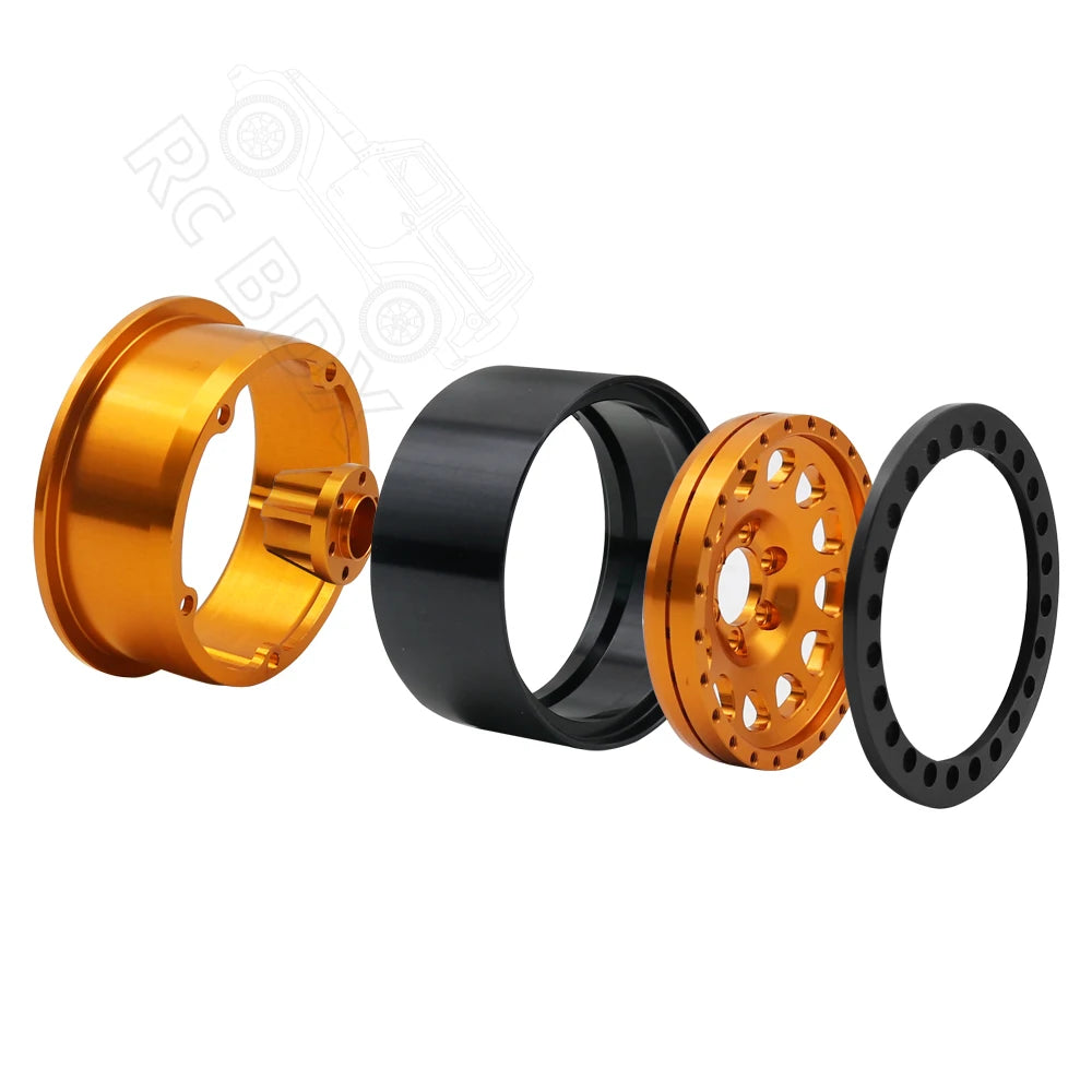 1/10 RC Crawler CNC 2.2" Aluminum Beadlock Wheels for TRX4 TRX6 Axial SCX10 Wraith Capra - EXPROTAS