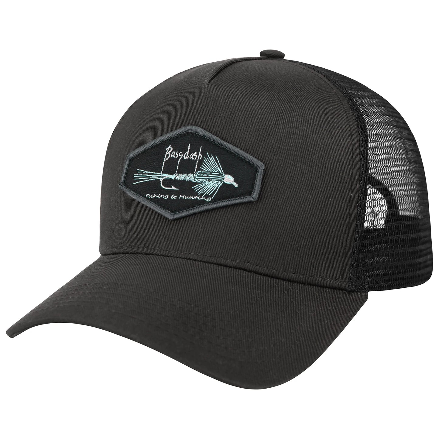 Adjustable Fishing Trucker Cap BASSDASH Mesh Back Embroidered Patch Hat