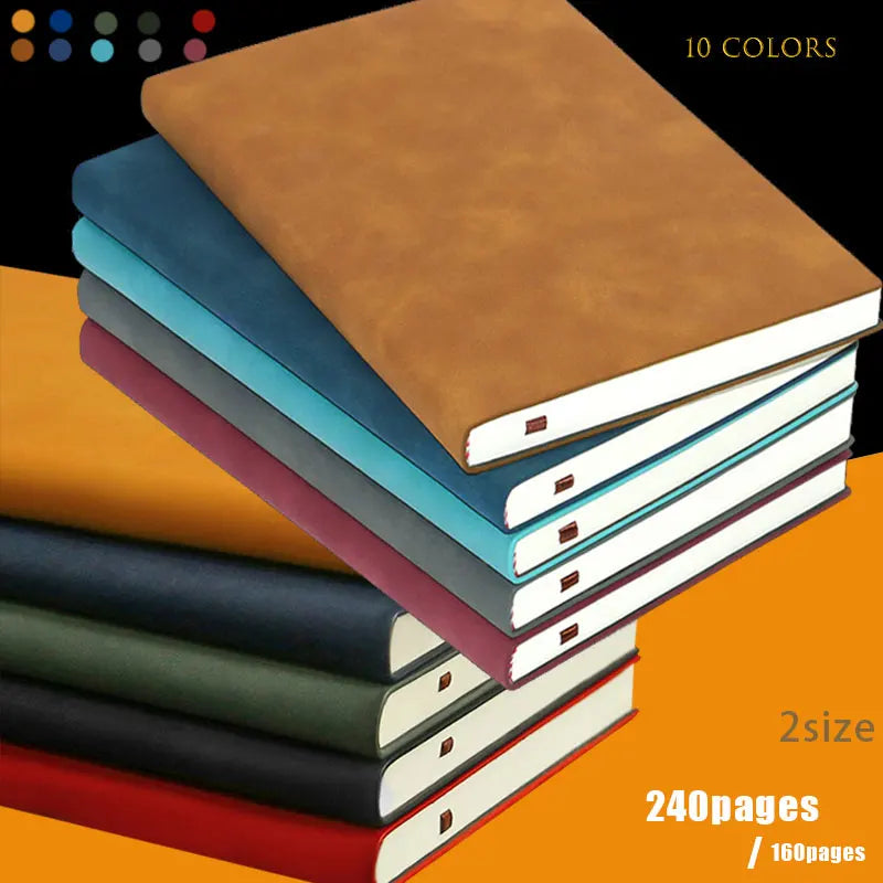 A5 A6 Journal Diary Notepad Leather Lined Notebook 160 Pages Student