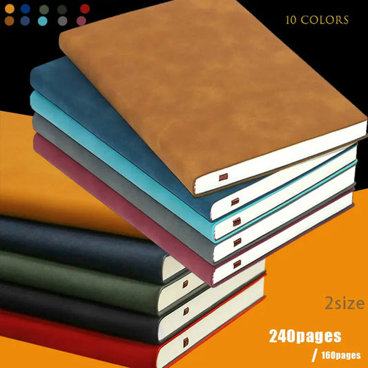 A5 A6 Journal Diary Notepad Leather Lined Notebook 160 Pages Student