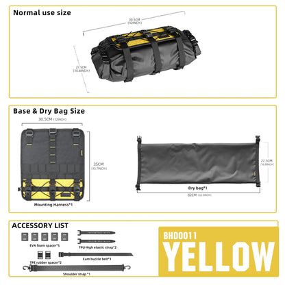 Rhinowalk Bicycle Handlebar Bag 8–13L Waterproof Front Dry Bag Set for MTB Road Gravel Bike
