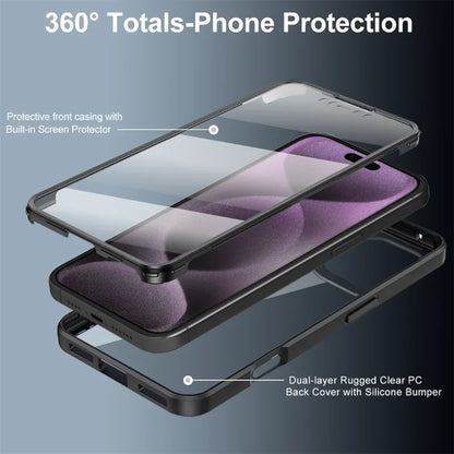 360 Full Body Clear MagSafe Case for iPhone 12-16 Pro Max Plus Bumper Cover
