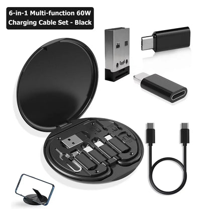 3pcs Mobile Phone Holder Fast Portable USB Charging for Traveling