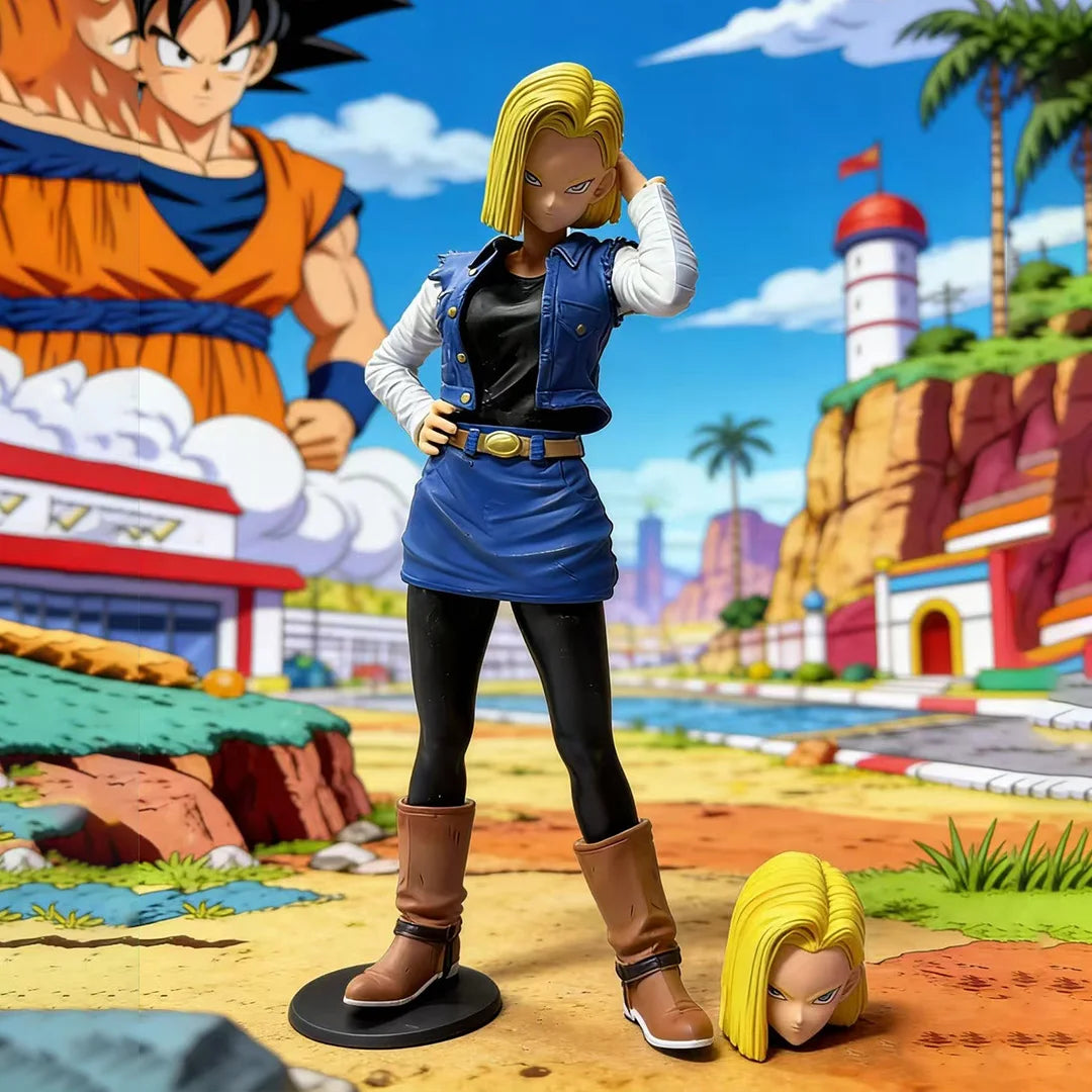 26cm Dragon Ball Z Android 18 Figure PVC Anime Action Statue Model Toy