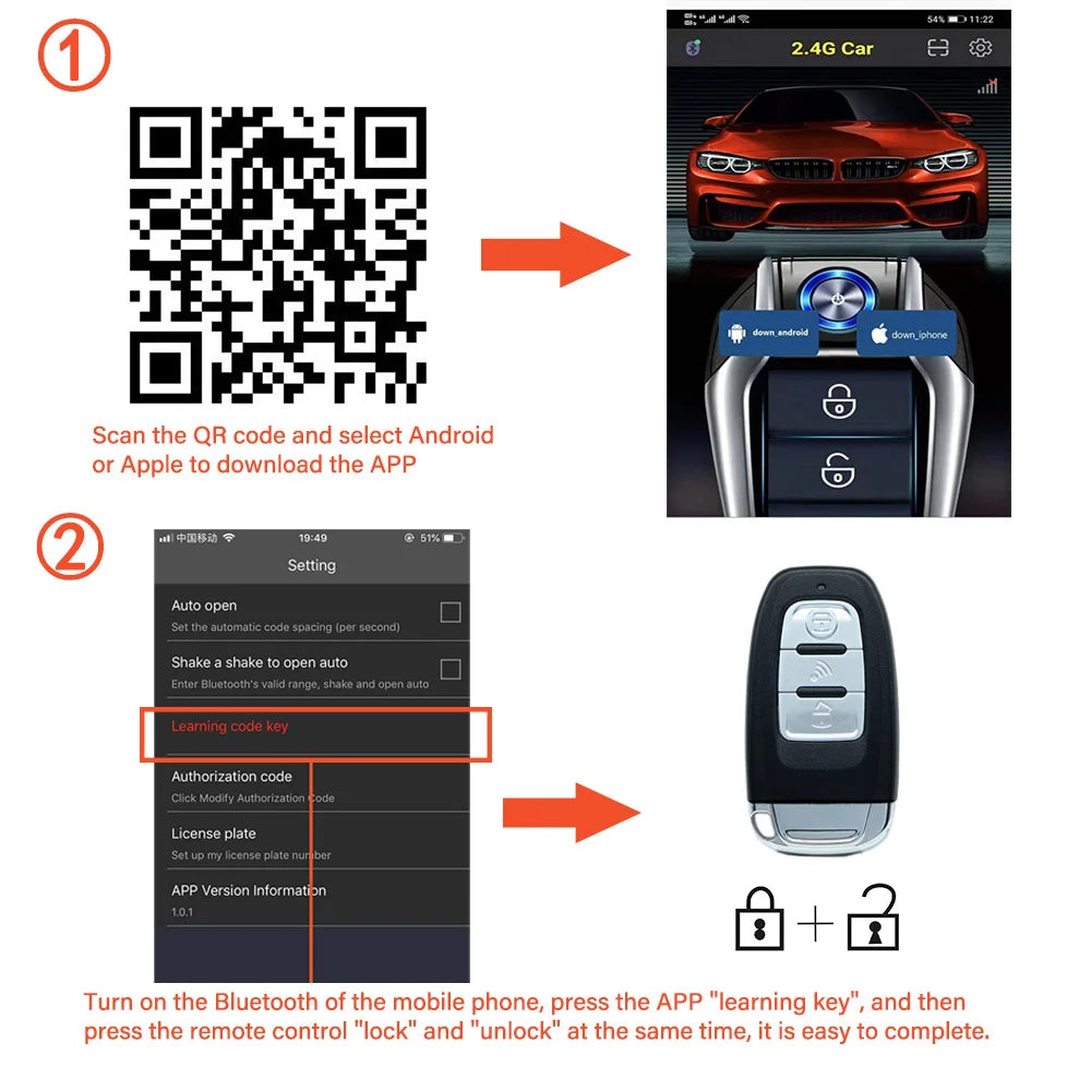 Universal Car Alarm Auto Start Stop System Remote Control Engine Ignition Autostart Kit Keyless Push Start System Car Accessorie-EXPROTAS