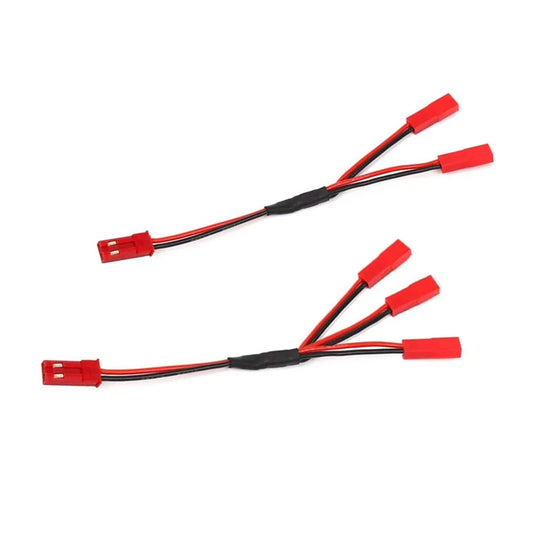 JST Plug Y Cable Male to 2 Female 22AWG Wire for RC Lipo Battery Connection