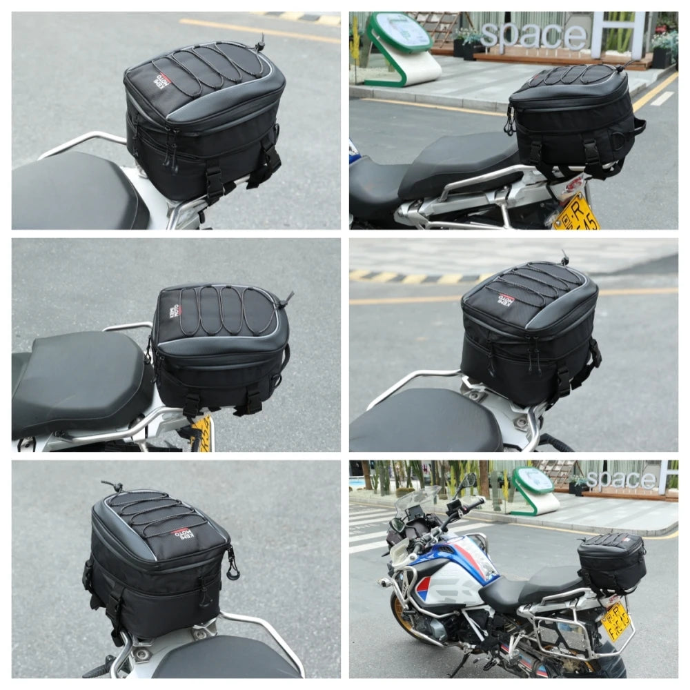 Motorcycle Tail Bag 7-12L Waterproof Storage for Scooter Luggage Accessories