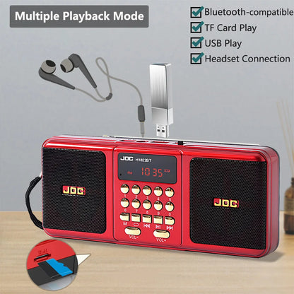 Portable FM Radio Speaker Bluetooth MP3 Player USB Rechargeable Digital