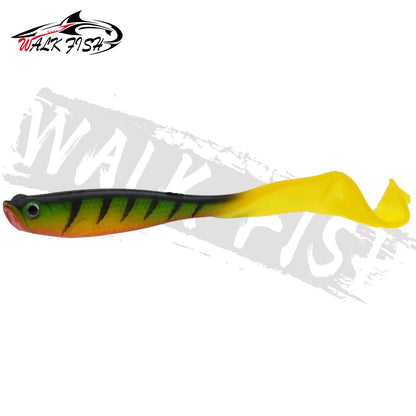 4PCS Fishing Lure Jigging Soft Baits 12.5cm 5.5g Hooks for Bass Pike