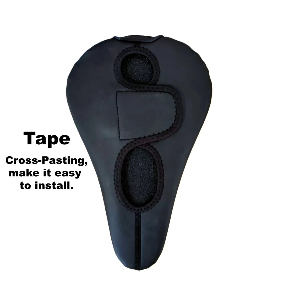Gel Padded Bicycle Seat Cover PU Surface Comfort Saddle Cushion for Men Women