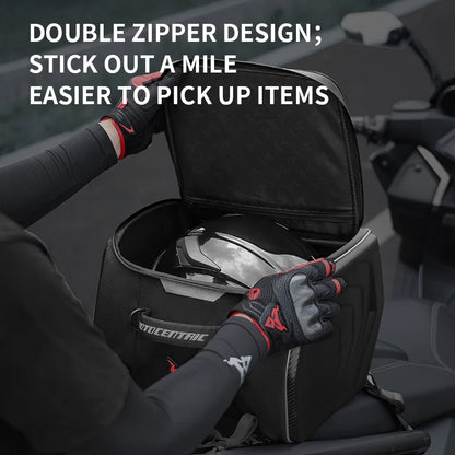 Motocentric Waterproof Motorcycle Helmet Bag Multifunction Motorcycle Rear Seat Bag High Capacity Motorcycle Bag Rider Backpack