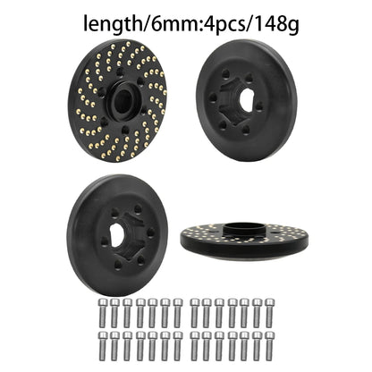 Brass Wheel Hex Hub Adapter for 1.9/2.2 Beadlock RC Crawler Axial SCX10 TRX4 TRX6 - EXPROTAS