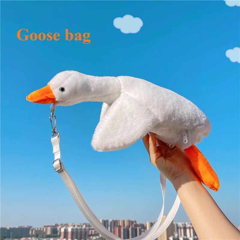 Fur Chicken Plush Bag Funny Ugly Hen Shape Handbag Satchel Purse for Women