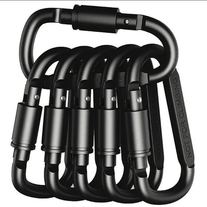 6PCS Outdoor Keychain Clip Carabiner Set for Camping EDC Survival Hiking